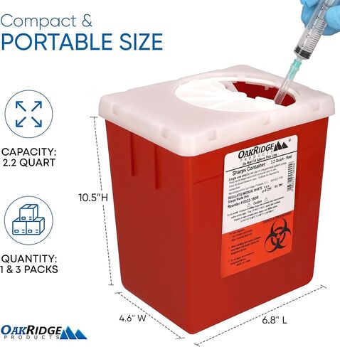 منتجات Oakridge 2.2 لتر حاوية للاستعمال الشخصي | حجم الاستخدام الشخصي | غطاء دوار in Kuwait