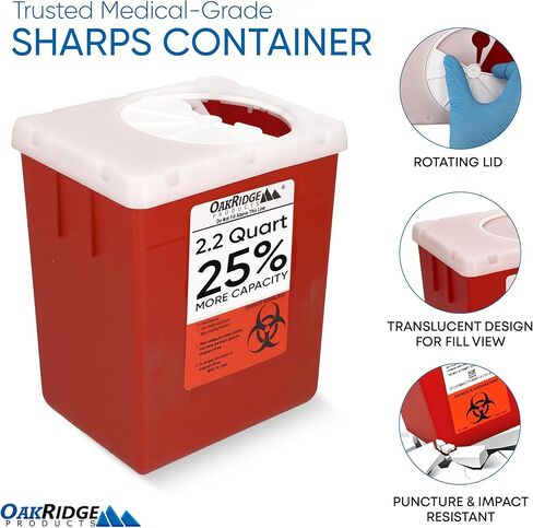 منتجات Oakridge 2.2 لتر حاوية للاستعمال الشخصي | حجم الاستخدام الشخصي | غطاء دوار in Kuwait