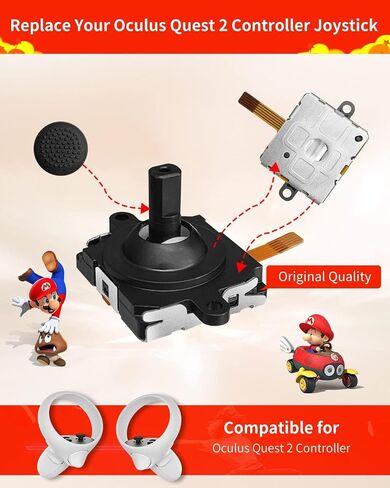 Thumbsticks Replacement for Oculus Quest 2 Controller/Meta Quest 2 Controller, Oculus Quest 2 Controller Replacement Parts, Include 2 Thumbsticks, Oculus Quest 2 Controller Accessories in Saudi Arabia