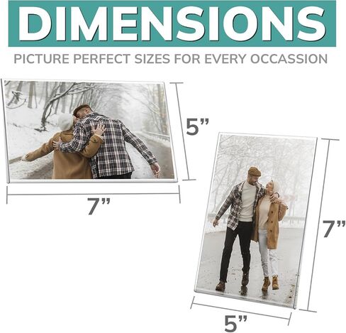 إطارات فوتو بوث - إطار صورة مغناطيسي أكريليك شفاف 12.7 × 17.78 سم للثلاجة (3 حزم) + إطار صورة مغناطيسي أكريليك شفاف للثلاجة (3 حزم) in Saudi Arabia