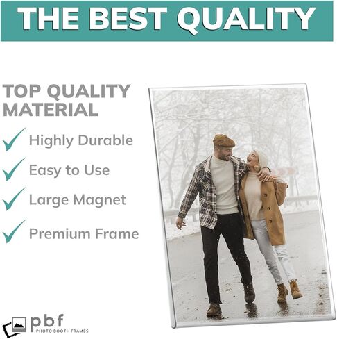 إطارات فوتو بوث - إطار صورة مغناطيسي أكريليك شفاف 12.7 × 17.78 سم للثلاجة (3 حزم) + إطار صورة مغناطيسي أكريليك شفاف للثلاجة (3 حزم) in Kuwait