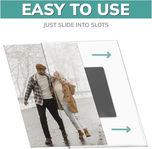 إطارات فوتو بوث - إطار صورة مغناطيسي أكريليك شفاف 12.7 × 17.78 سم للثلاجة (3 حزم) + إطار صورة مغناطيسي أكريليك شفاف للثلاجة (3 حزم) in Kuwait