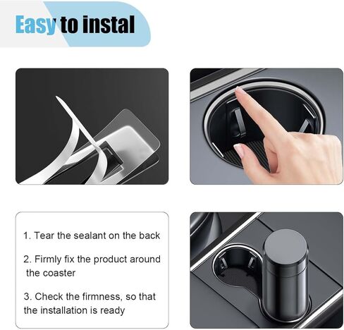 Car Cup Holder Position Limiter, Cup Holder Pad with Self Adhesive, Anti Shake Cup Slot Insert, Cup Holder Stabilizer, Universal Auto Interior Accessories for Cars, Trucks, SUVs (6PCS) in Saudi Arabia