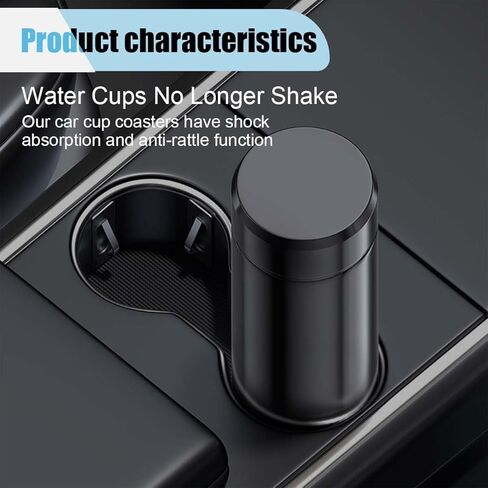 Car Cup Holder Position Limiter, Cup Holder Pad with Self Adhesive, Anti Shake Cup Slot Insert, Cup Holder Stabilizer, Universal Auto Interior Accessories for Cars, Trucks, SUVs (6PCS) in Saudi Arabia