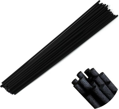 Black Fibre Reed Diffuser Sticks 20pcs 43cm x 5mm Black Fibre Reed Diffuser Sticks Thick Diffuser Reeds Sticks Diffuser Sticks for Diffuser Oils Fragrance Refill Fibre Reeds for Diffusers in Saudi Arabia