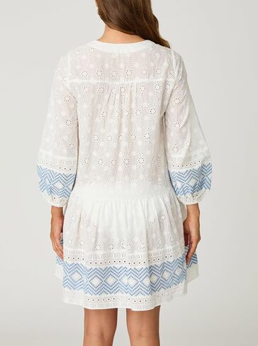 Shoshanna Women's Eyelet Border Smobrella Mini Coverup in Saudi Arabia