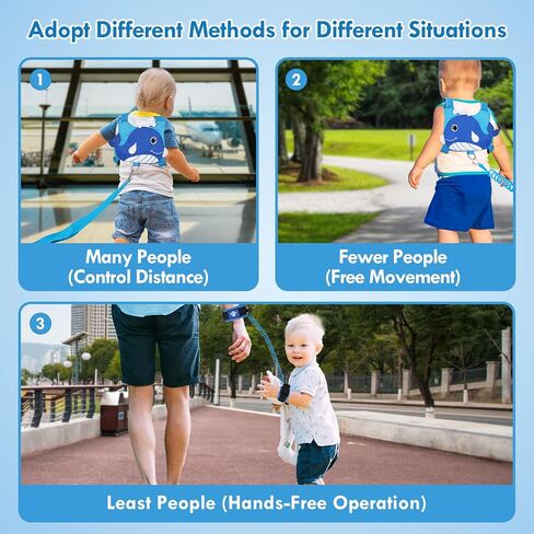 Lehoo Castle Toddler Leash for Boys, 4-in-1 Toddler Harness with Leash with Anti Lost Wrist Link for Kids, Baby Leash for Walking, Kids Leash Backpack (Dinosaur Blue) in Saudi Arabia