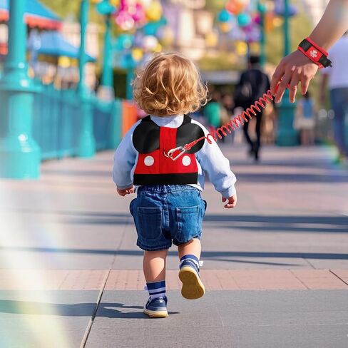 Lehoo Castle Toddler Leash for Walking, Baby Leashes for Toddlers Boys 4-in-1, Kid Harness with Leash, Child Safety Leash Anti Lost Wrist Link (Mickey) in Saudi Arabia