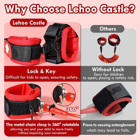 Lehoo Castle Toddler Leash for Boys, 4-in-1 Toddler Harness with Leash with Anti Lost Wrist Link for Kids, Baby Leash for Walking, Kids Leash Backpack (Dinosaur Blue) in Kuwait