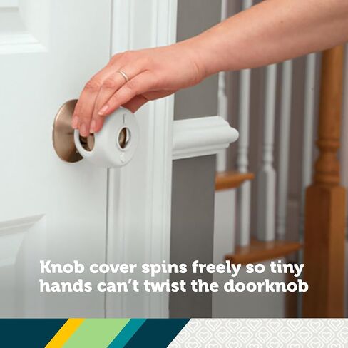 أغطية مقبض باب بارينت من سيفتي فيرست - رمادي/فحمي، مقاس واحد (عبوة من 4 قطع) in Kuwait