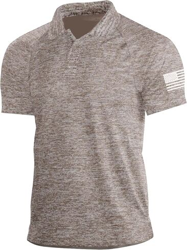 H Hyfoll Mens Golf Shirt Moisture Wicking Quick-Dry Short Sleeve Disual Nature Pontriotic Polo Terts for Men in Kuwait