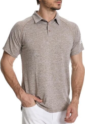 H Hyfoll Mens Golf Shirt Moisture Wicking Quick-Dry Short Sleeve Disual Nature Pontriotic Polo Terts for Men in Kuwait