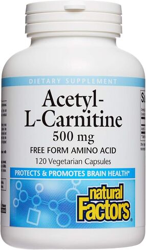 Natural Factors, Acetyl L-Carnitine 500 mg, Promotes a Healthy Memory, Concentration and Brain Function, 120 capsules (60 servings) in Saudi Arabia