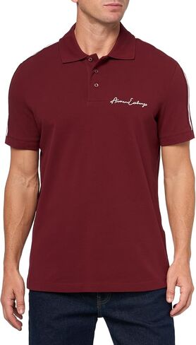 Armani Exchange Mens Regular Fit Stretch Cotton Signature Logo Polo in Saudi Arabia