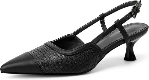 أعقاب هريرة للبطلين للنساء مغلق مضخات منخفضة الكعب مدبب in Kuwait