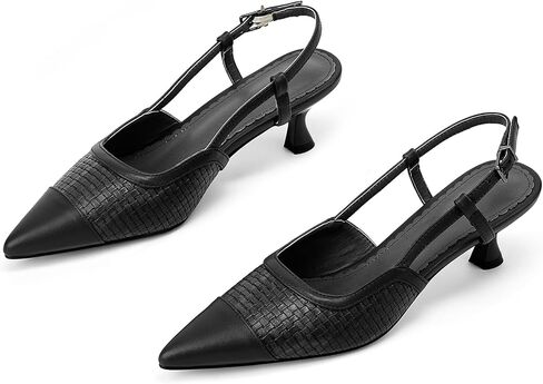 أعقاب هريرة للبطلين للنساء مغلق مضخات منخفضة الكعب مدبب in Kuwait