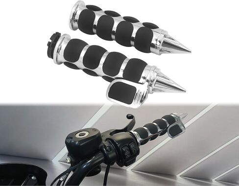 1 inch Handlebar Grips 25mm Aluminum Hand Grips Compatible with Harley Touring Softail Dyna Sportster XL883 1200 XR VRSC in Kuwait