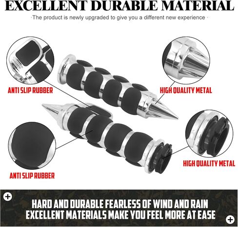 1 inch Handlebar Grips 25mm Aluminum Hand Grips Compatible with Harley Touring Softail Dyna Sportster XL883 1200 XR VRSC in Kuwait