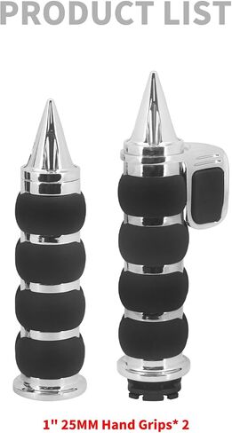 1 inch Handlebar Grips 25mm Aluminum Hand Grips Compatible with Harley Touring Softail Dyna Sportster XL883 1200 XR VRSC in Kuwait