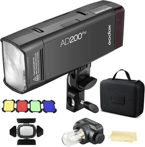 Godox AD200 200Ws 2.4G TTL 1/8000 HSS High-Speed Sync Flash Strobe Speedlite Monolight & Godox XPro-N Wireless Flash Trigger Transmitter Compatible for Nikon Cameras & 2900mAh Lithium Battery in Saudi Arabia