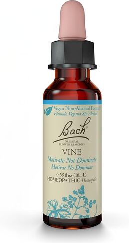 Bach Original Flower Remedies, Vine for Motivation (Non-Alcohol Formula), Natural Homeopathic Flower Essence, Holistic Wellness and Stress Relief, Vegan, 10mL Dropper in Saudi Arabia