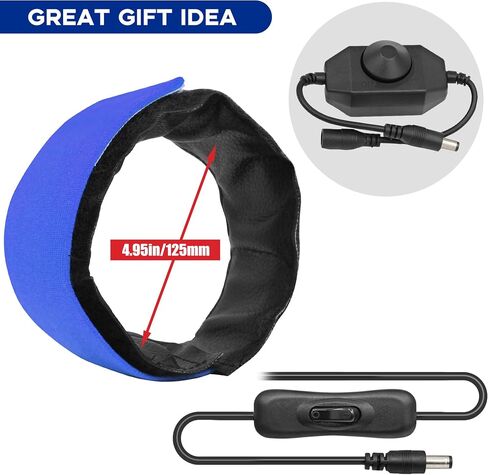 Tydeux 40cm DC Lens Warmer, Lens Dew Heater Strip, Stepless Temperature Regulator, Condensation Prevention for Telescopes Camera DSLR Lens Telescope Eyepieces Less Than 5 inch (125mm) in Diameter in Saudi Arabia