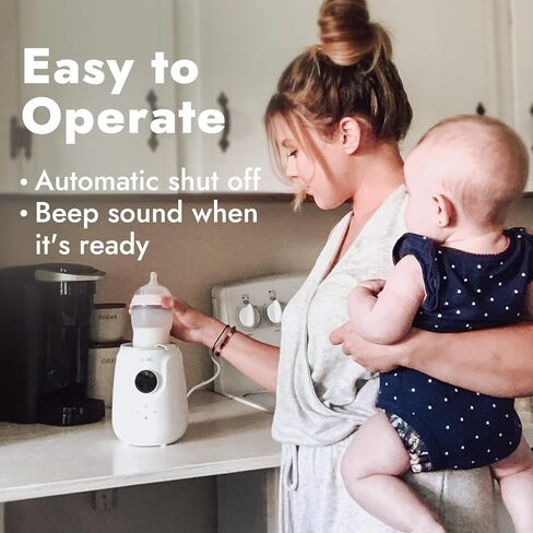 بابابليك جهاز تدفئة زجاجات الاطفال فائق السرعة 5 في 1 لحليب الام والتركيبة، مع مؤقت رقمي وايقاف تلقائي in Kuwait