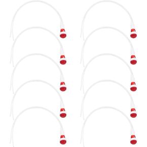 ECSiNG 10PCS Red Neon Indicator Lamps 6W 220-240V Mounting Hole 10mm 36.1x12.7mm Wire Length 20cm Neon Warning Lamps for Automotive and Marine Equipment