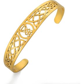 Eueavan Leviathan Cross Bracelet Sigil of Lucifer Seal Seal of Satan Bangle Celtic Knot Cuff Bracelet Seal Seal Demon Demon Jothic Jewelry Greamet Gen