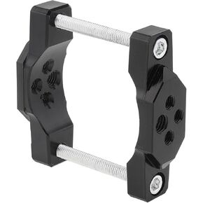 Windance Universal Motorcycle Handlebar Clamp,Adjustable Motorcycle Stent Bumper Bracket,Auxiliary Spotlight Headlight Mount Clip, Aluminum Offroad Light Holder (L 17-54mm Black)