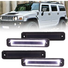 مصابيح علامة جانبية أمامية وخلفية LED ل Acura TL 2004 2005 2006 2007 2008 ، Acura Smoked Lens Side Marker Lights ، TL White LED LAMPS LAMPS ، 4 PCS in Kuwait