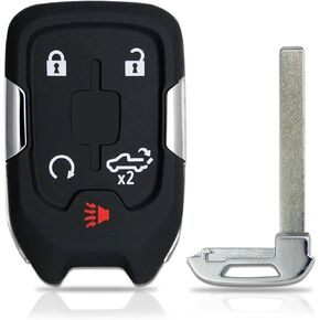 نوبات استبدال مفتاح FOB لـ GMC Sierra Chevy Silverado 1500 2500 3500 2019 2020 2021 2022 الإدخال عن بُعد التحكم عن بُعد HYQ1EA HYQ1ES 5 أزرار