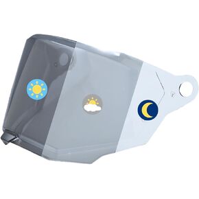 Photochromic Visor Compatible With Assault,Rapid,Stream Shield Helmet Transition FF320/328/353/800,Explorer MX701 (320/328/353/800 Clear/Smoke) in Kuwait