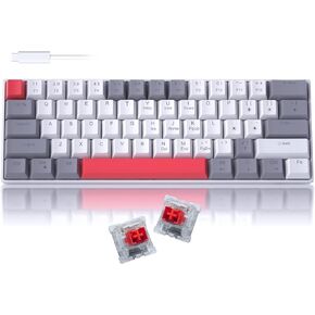 Mechanical Gaming Keyboard and Mouse Combo, Clicky Blue Switches Keyboard with Powder Blue Backlit, Hot Swappable Keyboard and Gaming Mouse Set for Mac/Win7/8/10/11 in Kuwait