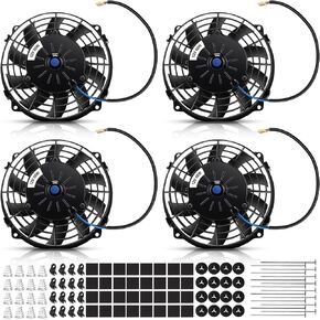 Vihose 4 PCS 7 بوصة COLLITAITIAR COYATIAR COWIATION FAN KIT 12V 80W PRIVANTION PREVISION PUND PUND ENTIRNAIN