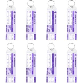 8pcs DCL Cruise Luggage Tag Holder with Metal Loops, Clear Waterproof Suitcase Tag Holder with Zip Seal Cruise Essentials Fit for Fantasy Magic Wonder Wish Treasure Adventure Ships