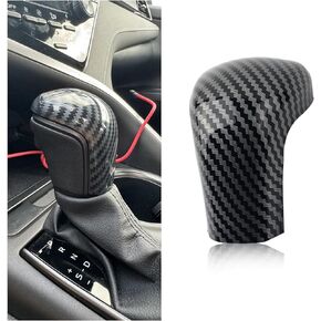 Car Gear Shift Cover,Carbon Fiber Car Shift Knob Cover for Shift Knob Protection&Car Decorations,Car Interoir Accessories Gear Shift Knob Cover Compatible with Toyota Camry Corolla