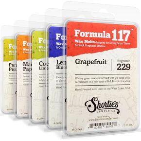 Shortie's Candle Company Musk Wax Melts Variety 5 Pack - Formula 117-5 Highly Scented 3 Oz. Bars - Made with Natural & Essential Oils - Incense & Earth Warmer Wax Cubes