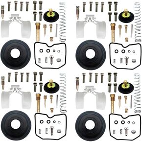 4-Pack Carb Carburetor Repair Kits Replacement for Kawasaki Concours ZG1000 1986-2006 Diaphragm Float