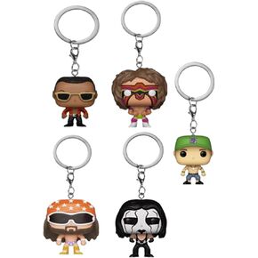 WW-E: The Ultimate & Limited 5-Volume Collection Keychain: Sting/The Rock/Ultimate Warrior/John Cena & Randy Savage Macho Man Includes 5-Limited Edition Funk Pocket Pop Keychain