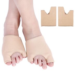 Zjchao خياط مصحح ورم ، 2 زوج جراحة العظام شظية هالوكس Valgus مصححة فاصل نصف الجوارب الأكمام الأكمام مقاوم أخمص القدمين حامي مفصل منصات صناديق نصية كبيرة للنساء الرجال (s)