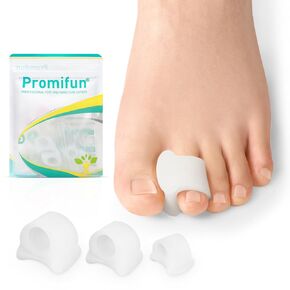 Toe Spacers Correct Toes - 12 Pack Toe Separators for Overlapping Toes Women and Men, Correct Toes, Big Toe Alignment, Bunion Relief, Hammer Toe Straightener(3 Size, White)