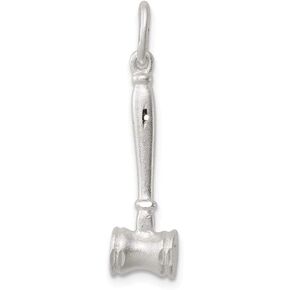 Solid 925 Sterling Silver Silver Charm (23 مم × 13 مم)