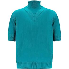 Men Steve Costume Knit Sweater Adult Half Sleeve Halloween Cosplay Knitted Sweater Pullover Top