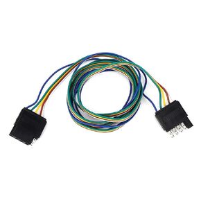 5 Pin Flat Connector Plug 72in Color Coded Wires Wiring Harness Extension US Type for RV Trailer rv receptacles The connector is made of highquality plastic and A