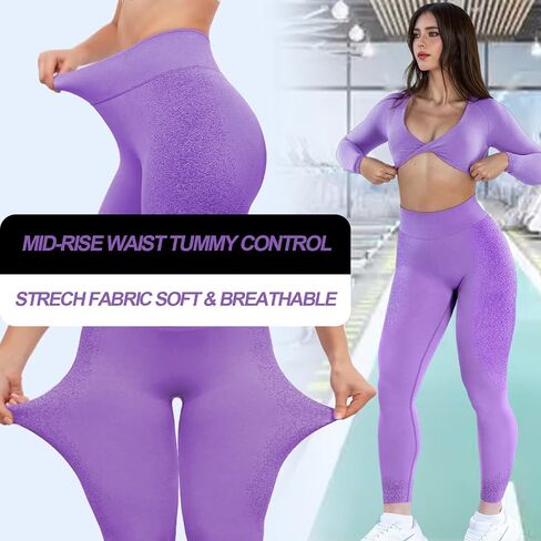 Ignite Hidden Scrunch Butt Lifting Leggings for Women Tummy Control Yoga Pants Boom Booty Lift Workout Legging in Saudi Arabia
