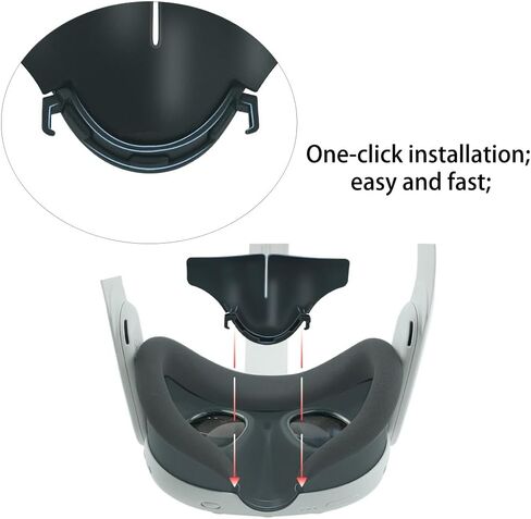 TNE Lens Cover for Meta Quest Pro VR Headset | Protective Dust Proof Cover Anti-Scratch Protector Soft Lens Pad Accessories for Oculus Quest 2, Oculus Rift S, Pico 4 and HP Reverb G2 (Black) in Kuwait