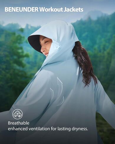 BENEUNDER Cooling Women's UPF 50+ Sun Protection Lightweight Hoodie Jacket Long Sleeve Active Sun Shirts for Outdoor Workout in Saudi Arabia