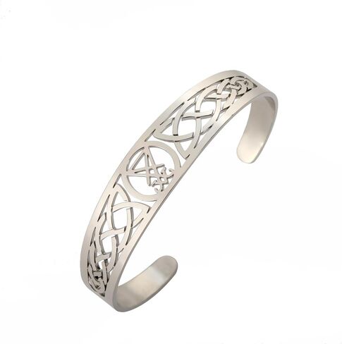 Eueavan Leviathan Cross Bracelet Sigil of Lucifer Seal Seal of Satan Bangle Celtic Knot Cuff Bracelet Seal Seal Demon Demon Jothic Jewelry Greamet Gen in Kuwait