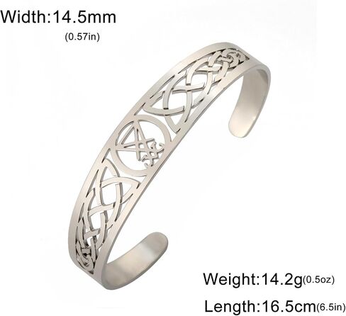 Eueavan Leviathan Cross Bracelet Sigil of Lucifer Seal Seal of Satan Bangle Celtic Knot Cuff Bracelet Seal Seal Demon Demon Jothic Jewelry Greamet Gen in Kuwait